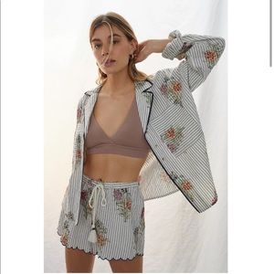 NWOT Ella Scalloped Anthropologie Matching PJ Set